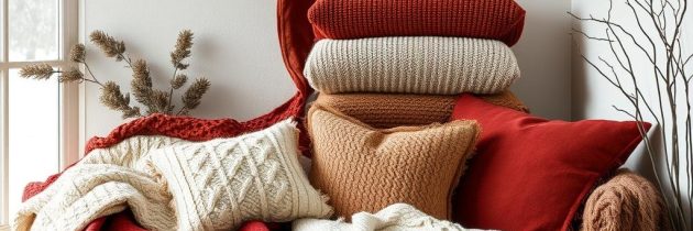 Warstwowanie tekstyliów zimą: jak łączyć tkaniny i kolory dla ciepła i przytulności we wnętrzu