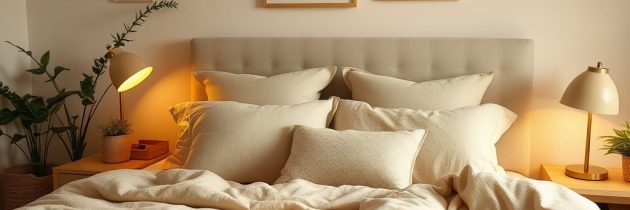 Beżowa sypialnia: jak dobrać dodatki i światło, by stworzyć ciepłą i przytulną atmosferę