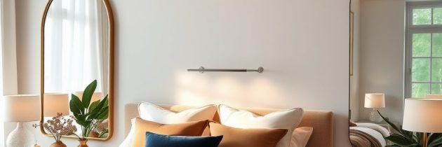 Lustro w sypialni: optymalne miejsca do powieszenia, które łączą funkcjonalność z harmonią wnętrza
