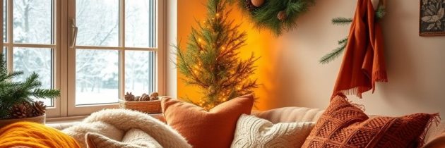 Przytulny dom na zimę: jak stworzyć ciepłą atmosferę dzięki światłu, tekstyliom i naturalnym dekoracjom