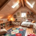 Pokój dziecka na poddaszu: jak urządzić funkcjonalną i bezpieczną przestrzeń ze skosami